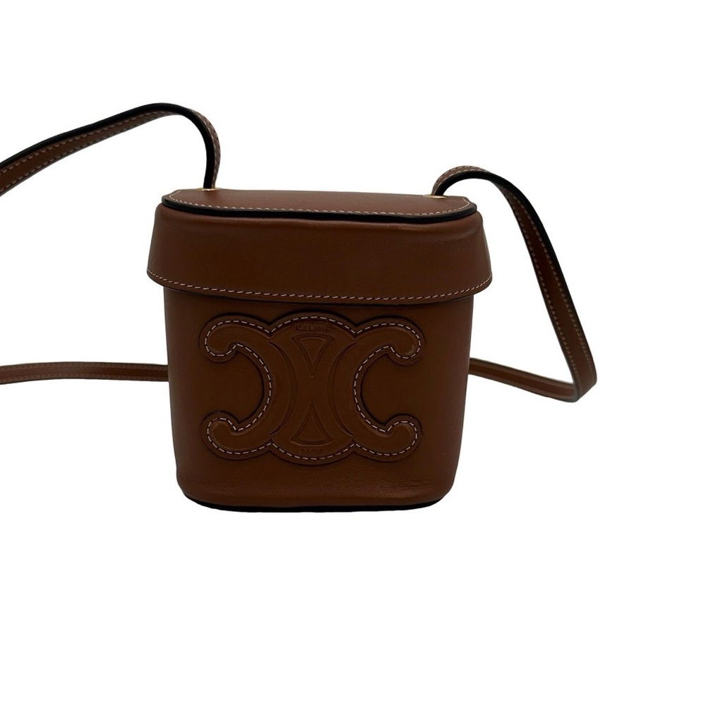 Celine Leather Triomphe Box shoulder bag